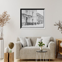 Historic Framed Print, Good Friday in front of the old St. Louis Cathedral, New Orleans, La.,  17-7/8" x 21-7/8"