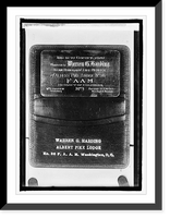 Harding, Masonic card, Antique Wall Art