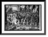 Historic Framed Print, Mrs. Harding, Gen'l Pershing, Mrs. Benedict Crowell, 5/7/21,  17-7/8" x 21-7/8"