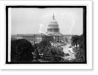 Historic Framed Print, Capitol from House Ofc. Bldg. roof,  17-7/8" x 21-7/8"