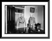 Historic Framed Print, Gen'l Pershing & Gen'l Harford, [6/28/21],  17-7/8" x 21-7/8"