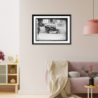 Historic Framed Print, Wash. Va. RR Co. auto wreck,  17-7/8" x 21-7/8"