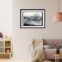 Historic Framed Print, Marshal Foch at Mt. Vernon,  17-7/8" x 21-7/8"