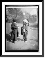 Historic Framed Print, Gen'l Hugh T. Scott & Chief Chas. McDonald, 1/26/22,  17-7/8" x 21-7/8"