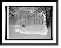White House snow scene, 1/28/22, Antique Print