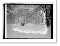 White House snow scene, 1/28/22, Antique Print