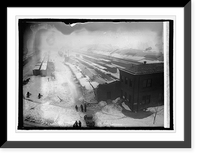 Historic Framed Print, Boo Freight shed collapse, 2/1/22,  17-7/8" x 21-7/8"