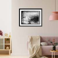 Historic Framed Print, Boo Freight shed collapse, 2/1/22,  17-7/8" x 21-7/8"