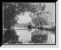 Historic Framed Print, Tuckerman's bridge, Stockbridge, Mass.,  17-7/8" x 21-7/8"