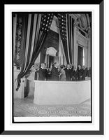 Historic Framed Print, Coolidge at library [Library of Congress], 2/28/24,  17-7/8" x 21-7/8"
