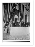 Historic Framed Print, Coolidge at library [Library of Congress], 2/28/24,  17-7/8" x 21-7/8"