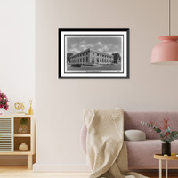 Historic Framed Print, Post Office, Manchester, N.H.,  17-7/8" x 21-7/8"