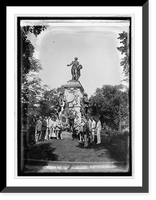Sons of revolution at statue of LaFayette, 9/5/22, Historic Reproduction