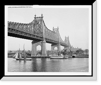 Historic Framed Print, Blackwell's Island [i.e. Queensboro] Bridge, New York, N.Y.,  17-7/8" x 21-7/8"
