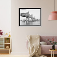 Historic Framed Print, Blackwell's Island [i.e. Queensboro] Bridge, New York, N.Y.,  17-7/8" x 21-7/8"