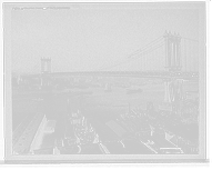 Historic Framed Print, Manhattan Bridge, New York and Brooklyn,  17-7/8" x 21-7/8"
