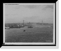 Historic Framed Print, Williamsburg Bridge, New York, N.Y.,  17-7/8" x 21-7/8"