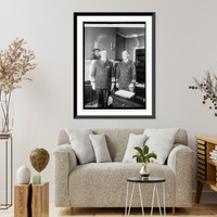 Historic Framed Print, Adm'l R.E Coonty & Comdr. R.S. Green, 10/26/22,  17-7/8" x 21-7/8"