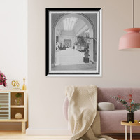 Historic Framed Print, Corridor, 3rd floor, Worcester Art Museum,  17-7/8" x 21-7/8"