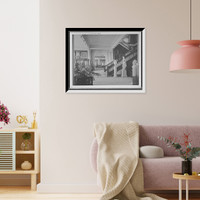 Historic Framed Print, Corridor and staircase, 2nd floor, Worcester Art Museum,  17-7/8" x 21-7/8"