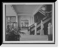 Historic Framed Print, Corridor and staircase, 2nd floor, Worcester Art Museum,  17-7/8" x 21-7/8"