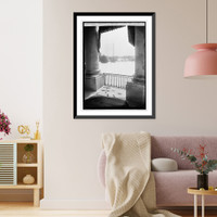 Historic Framed Print, Monument from White House - 2,  17-7/8" x 21-7/8"