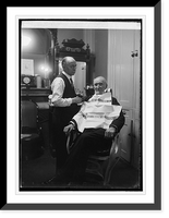 Historic Framed Print, Cameron being shaved, [2/26/23],  17-7/8" x 21-7/8"