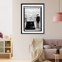 Historic Framed Print, Lieut. A.W. Gorton, 3/19/23,  17-7/8" x 21-7/8"