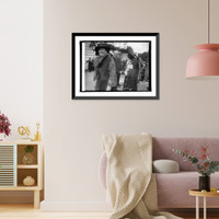 Historic Framed Print, Harding receiving Nat'l. Conf. of Social Workers, 5/21/23,  17-7/8" x 21-7/8"