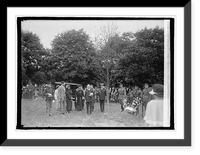 Historic Framed Print, Mrs. Harding planting tree, 5/30/23 - 2,  17-7/8" x 21-7/8"