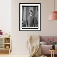 Historic Framed Print, Pershing in fez,  17-7/8" x 21-7/8"