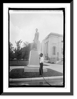 Historic Framed Print, Washing the Lincoln Statue, 7/24/23,  17-7/8" x 21-7/8"