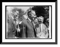Historic Framed Print, Coolidge with newspaper men,  17-7/8" x 21-7/8"