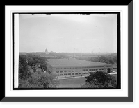 Historic Framed Print, [Bird's-eye view toward Capitol, Washington, D.C.],  17-7/8" x 21-7/8"