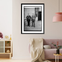 Historic Framed Print, Sir Arnold Theiler & Dr. Jos. R. Mohler, 10/1/23,  17-7/8" x 21-7/8"