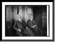 Historic Framed Print, Wallace R. Farrington & Dr. Hubert Work, 10/9/23,  17-7/8" x 21-7/8"