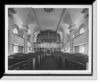 Historic Framed Print, Interior, King's Chapel, Boston, Mass.,  17-7/8" x 21-7/8"