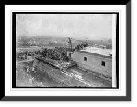 Historic Framed Print, Geo. Wash. Memorial cornerstone laying, 11/1/23 - 4,  17-7/8" x 21-7/8"