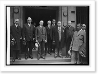 Historic Framed Print, Coolidge & Harding Memorial group, 11/15/23,  17-7/8" x 21-7/8"