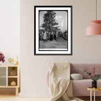 Historic Framed Print, Coolidge & community Christmas tree, 12/24/23,  17-7/8" x 21-7/8"