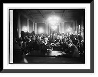 Historic Framed Print, Tex Rickard on stand, 3/20/24,  17-7/8" x 21-7/8"