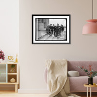 Historic Framed Print, Copeland & wounded men, 5/6/24,  17-7/8" x 21-7/8"