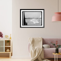 Historic Framed Print, [Flood with racetrack in background],  17-7/8" x 21-7/8"