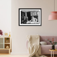 Historic Framed Print, Cong. J.M. Foster & Sec. Davis, 6/23/24,  17-7/8" x 21-7/8"