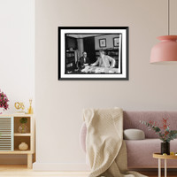 Historic Framed Print, Cong. J.M. Foster & Sec. Davis, [6/23/24],  17-7/8" x 21-7/8"