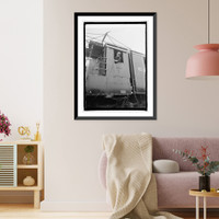 Historic Framed Print, Largest electric loco & Cong. J.C. Schafer,  17-7/8" x 21-7/8"
