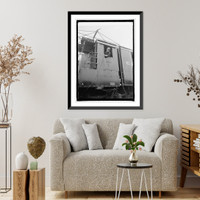 Historic Framed Print, Largest electric loco & Cong. J.C. Schafer,  17-7/8" x 21-7/8"