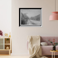 Historic Framed Print, Datura Street and the Gables W. Palm Beach, Fla.,  17-7/8" x 21-7/8"