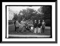 Pres. Coolidge & Foral Telegraph Serv., 4/3/24, Vintage Print