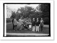 Pres. Coolidge & Foral Telegraph Serv., 4/3/24, Vintage Print
